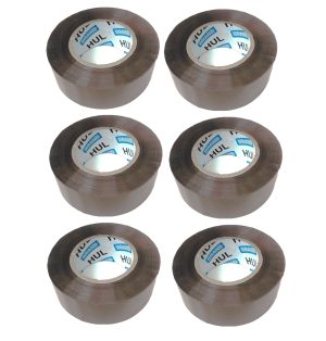 HUL BROWN PACKAGING TAPE 200M X 48MM Pack Of 6