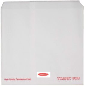 MAJESTIC HIGH QUALITY GREASEPROOF THANK YOU PAPER BAG 7" X 7" Pack Of 1000