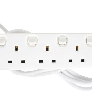 MERCURY 4 GANG EXTENSION LEAD 2M 13A 250V AC