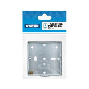STATUS 1 GANG 25MM METAL PATTRESS BOX