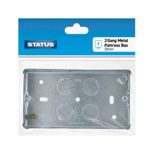 STATUS 2 GANG 35MM METAL PATTRESS BOX