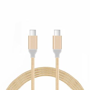 FX FACTORY BRAIDED USB-C TO USB-C DATA CABLE 1M - GOLD