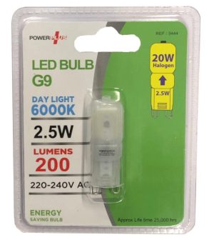 POWER PLUS G9 2.5W DAYLIGHT LED BULB