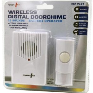 POWERPLUS BATTERY OPERATED WIRELESS DIGITAL DOORCHIME
