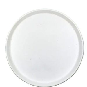 NATURAL LEAF BAGASSE ROUND WHITE PIZZA PLATE 12.5"/ 317MM Pack Of 25
