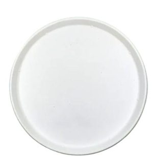 NATURAL LEAF BAGASSE ROUND WHITE PIZZA PLATE 12.5"/ 317MM Pack Of 25