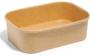 GRAB & GO BROWN PAPER RECTANGLE FOOD CONTAINER 35OZ / 1000ML Pack Of 50