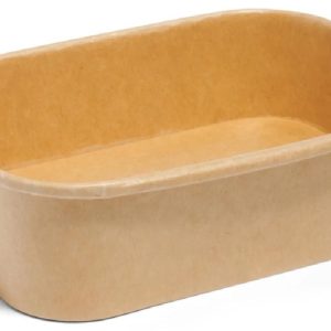 GRAB & GO BROWN PAPER RECTANGLE FOOD CONTAINER 35OZ / 1000ML Pack Of 50