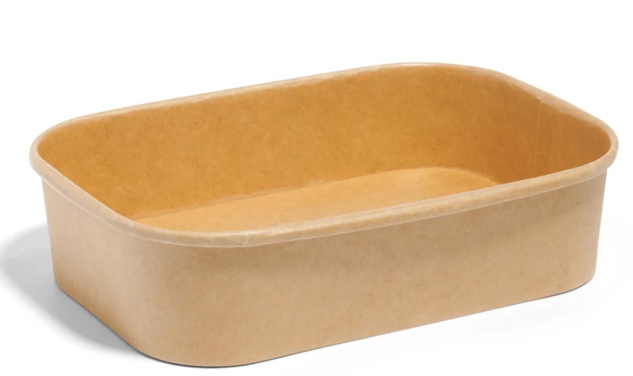 GRAB & GO BROWN PAPER RECTANGLE FOOD CONTAINER 26OZ / 750ML Pack Of 50