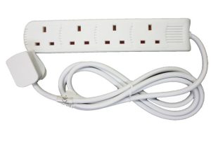 POWER PLUS 4 WAY 13AMP NEON EXTENSION LEAD 2MTR