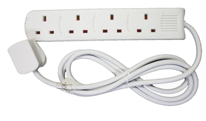 POWER PLUS 4 WAY 13AMP EXTENSION LEAD 5MTR