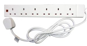 POWER PLUS 6 WAY 13AMP EXTENSION LEAD 2MTR