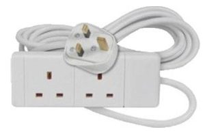 POWER PLUS 2 WAY 13AMP EXTENSION LEAD 2MTR