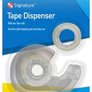 SIGNATURE TAPE DISPENSER WITH TWO 18M ROLLS