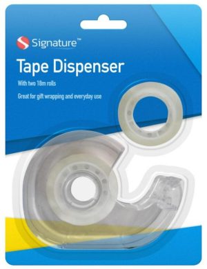 SIGNATURE TAPE DISPENSER WITH TWO 18M ROLLS