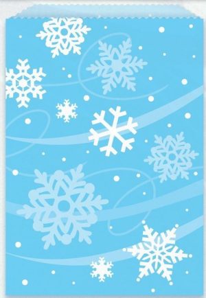8 CHRISTMAS SNOWFLAKE FROZEN TREAT BAG