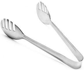 STAINLESS STEEL SALAD TONG 9"