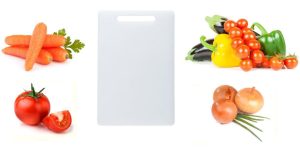 WHITE PLASTIC CUTTING CHOPPING BOARD 25CM X 37CM