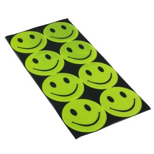 REFLECTIVE HIGH STICKERS SMILEY DESIGN