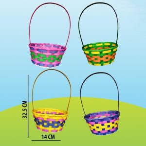 ASSORTED MULTI COLOURED EASTER BASKET