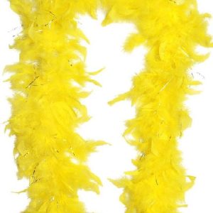 EASTER / FACY DRESS YELLOW FEATHER BOA 1.3M