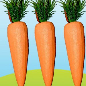 3 ARTIFICIAL GLITTER CARROT EASTER HANGING DECORATION