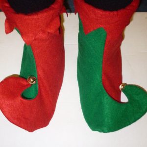 31CM ELF SHOES WITH BELLS ELF DRESS UP CHRISTMAS FANCY DRESS