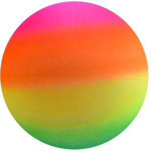 NEON RAINBOW BEACH BALL 300G 18 INCH
