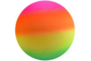 NEON RAINBOW BEACH BALL 300G 18 INCH