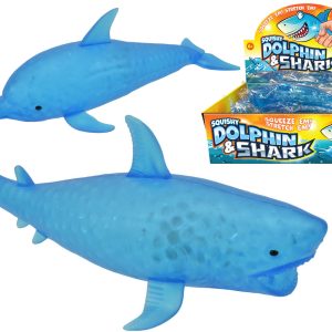 LIGHT UP SQUISHY DOLPHIN & SHARK WITH LIGHT