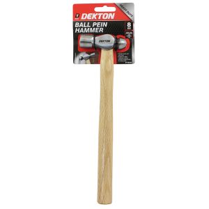 DEKTON BALL PEIN HAMMER WOODEN HANDLE 8OZ