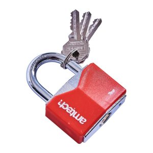 AMTECH RHOMBIC CHROME PLATED IRON PADLOCK 50MM