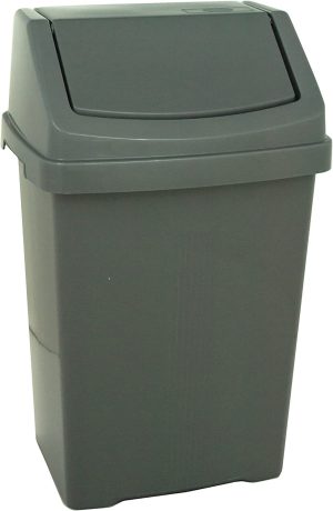 WHAM CASA 8L SWING BIN SILVER