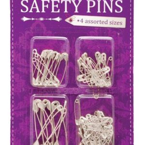SEWING BOX ASSORTED SAFETY PINS - SILVER Pack Of 80