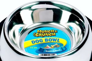 MUNCH CRUNCH ANTI-SKID DOG BOWL STEEL 340ML