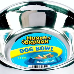 MUNCH CRUNCH ANTI-SKID DOG BOWL STEEL 340ML
