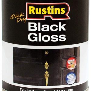 RUSTINS QUICK DRY BLACK GLOSS 250ML