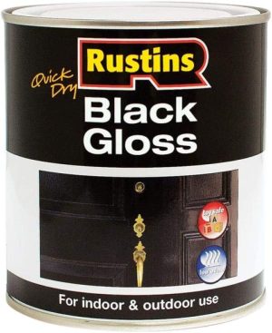 RUSTINS QUICK DRY BLACK GLOSS 250ML