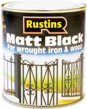 RUSTINS BLACK MATT 500ML