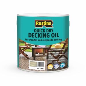 RUSTINS DECKING OIL NATURAL OAK 2.5 LITRE