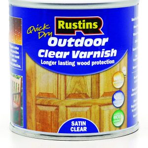 RUSTINS OUTDOOR CLEAR VARNISH SATIN 250ML