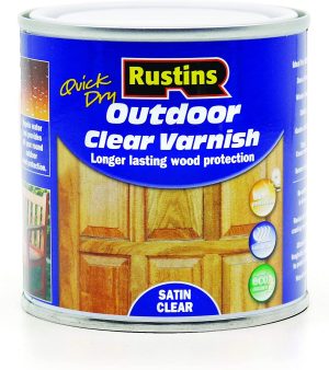 RUSTINS OUTDOOR CLEAR VARNISH SATIN 250ML