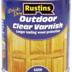 RUSTINS OUTDOOR CLEAR VARNISH SATIN 500ML