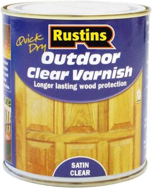 RUSTINS OUTDOOR CLEAR VARNISH SATIN 500ML
