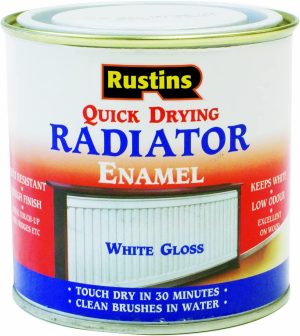 RUSTINS QUICK DRY RADIATOR PAINT GLOSS 500ML