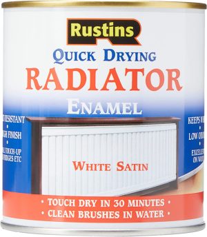 RUSTINS QUICK DRY RADIATOR PAINT SATIN 500ML