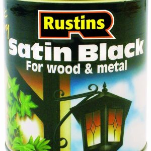 RUSTINS SATIN BLACK 500ML