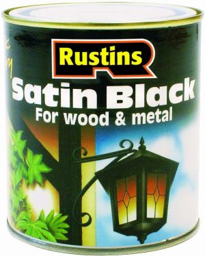 RUSTINS SATIN BLACK 500ML