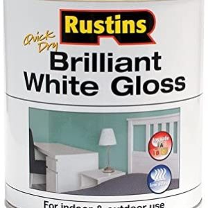 RUSTINS QUICK DRY WHITE GLOSS 250ML
