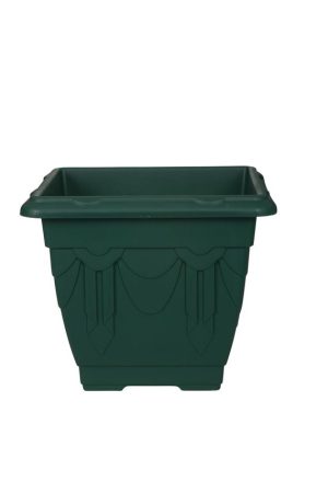 WHITEFURZE SQUARE VENETIAN PLANTER 41CM - FOREST GREEN